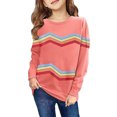 thumbnail image 2 of CYRBOKO Girl's Pullover Sweatshirts, Pullover Crew Neck Casual Long Sleeve Grils Clothes Pink Size 9-10 T, 2 of 4
