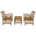 thumbnail image 2 of vidaXL 3 Piece Garden Lounge Set Solid Acacia Wood, 2 of 9