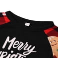 thumbnail image 2 of Matching Family Christmas Pajamas  Long Sleeve Letter Raglan Tops + Cartoon Pants Set, 2 of 8
