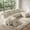 Beige, variant on ShiKeyi 134" Modular U-Shaped Cloud Sofa, 5-Seater Corduroy Sectional Couch with Deep Seats Double Chaise & Soft Boneless Design, Beige