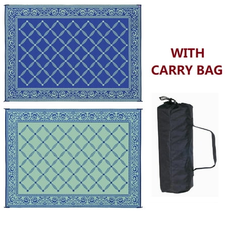 - Reversible Mats 6'x 9' RV Garden Mat, Blue/Light Green