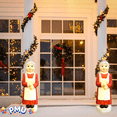 thumbnail image 5 of PMU Christmas Light Up 3 Pcs Mrs. Claus 40 Inch Large Blow Mold Plastic Statue Illuminated with 6' Cord and Light Traditional Indoor/Outdoor Décor Lawn and Yard Decoration Pkg/3, 5 of 7