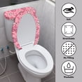 thumbnail image 3 of HELLHERO Toilet Lid Covers Set Adjustable & Non-Slip Toilet Lid Cover Dust-Proof 2 Pack, Heart-Shaped Paw Print Pattern, 3 of 8