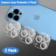 thumbnail image 3 of Paquete de 3 películas de lente de cámara de diamante plateado 9H, diseñadas para protector de lente de cámara iPhone 13 Pro Max, diseñadas para protector de lente de cámara iPhone 13 Pro oso de fresa Electrónica, 3 of 5