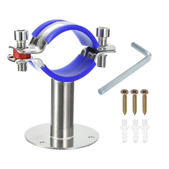 Unique Bargains Pipe Supports Adjustable Pipe Bracket Clamp Pipe Strap for 45-48mm Pipe