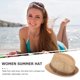 thumbnail image 4 of Sombrero de paja Sombrero de playa de ala corta Sombrero de pescador tejido transpirable para hombres y mujeres, 4 of 6