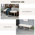 thumbnail image 5 of HOMCOM 46" End of Bed Bench, Upholstered Bedroom Bench, Cream White, 5 of 9
