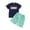 Blue, variant on Baby Boy Halloween Outfit Short Sleeve Embroidered Tshirt Top and Shorts Two Piece Set Toddler Summer Fall Clothes Size 1-5 Years
