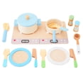 thumbnail image 4 of Educational Play Food Sets for Kids Kitchen, Wooden Cookware Pots and Dining Set, Play Kitchen Accessories, Montessori Pretend Play Toys, Sensory Toys for Toddlers 1-3,, 4 of 8