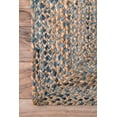 nuLOOM Eliz Hand Braided Jute Runner Rug, 2' 6" x 10', Blue