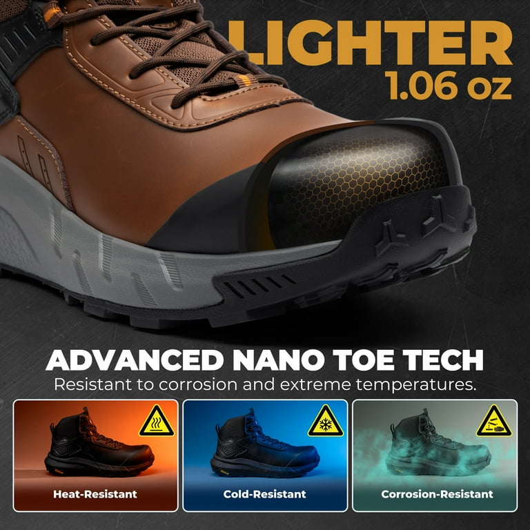 NORTIV 8 Waterproof Composite Toe Work Boots for Men – Lightweight