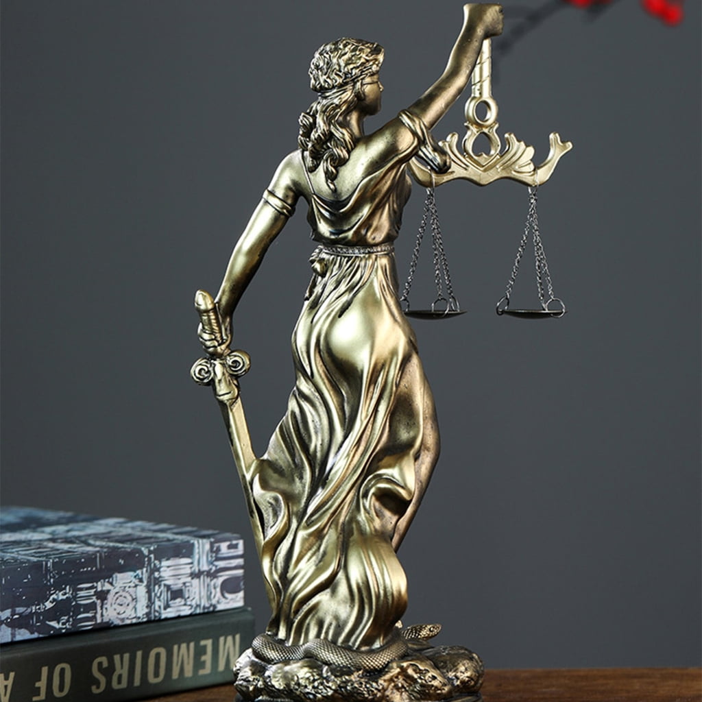 Fairness Goddess Miniature Resin Lady Justice Figurine Ornament for Attorneys