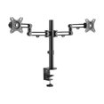 thumbnail image 3 of StarTech.com Desk Mount Dual Monitor Arm, Desk Clamp VESA Compatible Monitor Mount for up to 32 inch Displays, Ergonomic Articulating Monitor Arm, Height Adjustable/Tilt/Swivel/Rotating - Double Monitor Arm (ARMDUAL3) - Mounting kit - adjustable arm - for 2 monitors - aluminum - black - screen size: up to 32" - desk-mountable, 3 of 8