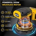 thumbnail image 4 of Cordless Orbital Sander (Dewalt 20V MAX Compatible) with 30 Sandpapers & Dust Bag, 4 of 13