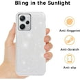 thumbnail image 4 of Compatible with Redmi Note 12 Pro 5G Case Cute Glitter Sparkly Shockproof Xiaomi Redmi Note 12 Pro 5G Phone Case for Women Girls TPU Slim 3 in 1 Protective Cases (Silver), 4 of 14