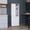 White, variant on 67-inch High Kitchen Pantry Cabinet With Three Doors And Exterior Shelves In Black - Modern 66.9-inch 3 & Look