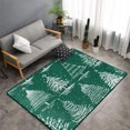 Christmas Trees Bathroom Rugs Non Slip Washable, 60x39in Water
