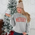 thumbnail image 4 of Women's Christmas Sequined Long Sleeve Shirt Christmas Sweater Patchwork Crew Neck Pullover Top, 4 of 7