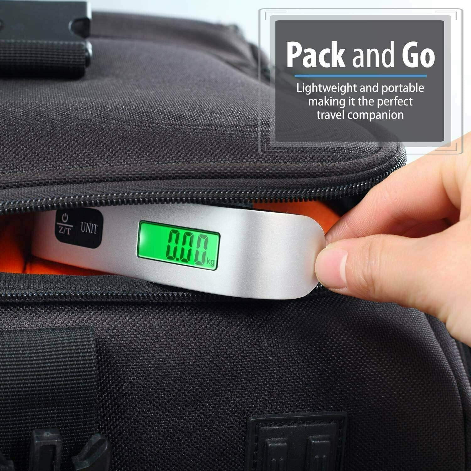 Duronic LS1013 Portable/W Luggage Scale Digital 50KG | Bag | Suitcase |  Travel | Scales Weights with Super Strong Straps