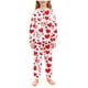 thumbnail image 4 of TaTaai Children's Heart Print Lapel Loungewear Set, Soft Top and Lounge Pants, Cozy Valentine Wear Gift, 4 of 7