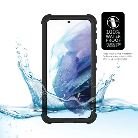 Body Glove Tidal Waterproof Phone Case for Samsung Galaxy S21 5G - Black/Clear