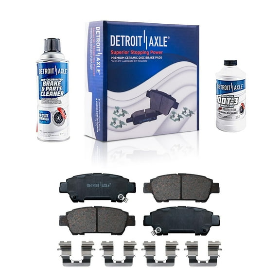 Detroit Axle - Rear Ceramic Brake Pads Kit Replacement for 2004 - 2010 Toyota Sienna