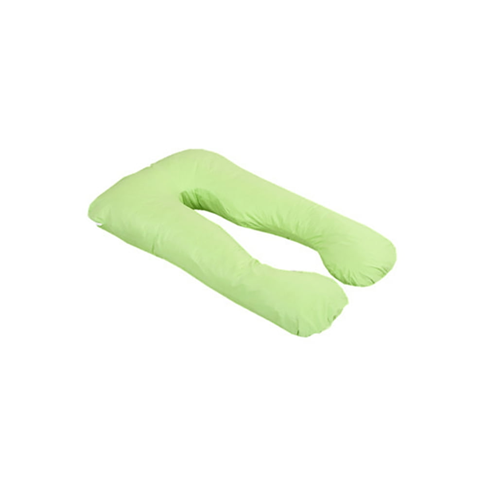 Houkiper Multifunctional Ushaped Nap Pillow for Pregnant Women Side Pillow Cotton Pillow Green