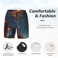 thumbnail image 3 of Fotbe Cowboy Boots Under Starry Sky Traje de Baño para Hombre – Shorts de Natación de Secado Rápido con Forro y Bolsillos-3X-Large, 3 of 6