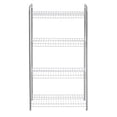 thumbnail image 3 of Rubbermaid Freestanding 4-Tier Multipurpose Wire Shelving Unit, Satin Nickel, 3 of 9