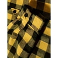 thumbnail image 5 of YUBIKWETE Men's & Big Men's Long Sleeve Plaid Flannel Hooded Shirt, Sizes S-3XL, 5 of 6