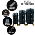 thumbnail image 5 of Set 3 Maletas De Viaje Jony Rigidas 25 Kg 15 Kg 10 Kg Candado Numerico Ruedas 360, 5 of 5