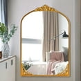 thumbnail image 1 of Neutypechic Wooden Arch Mirror Full Length Mirror Vintage Decorative Mirror 26"x 38",Gold, 1 of 6