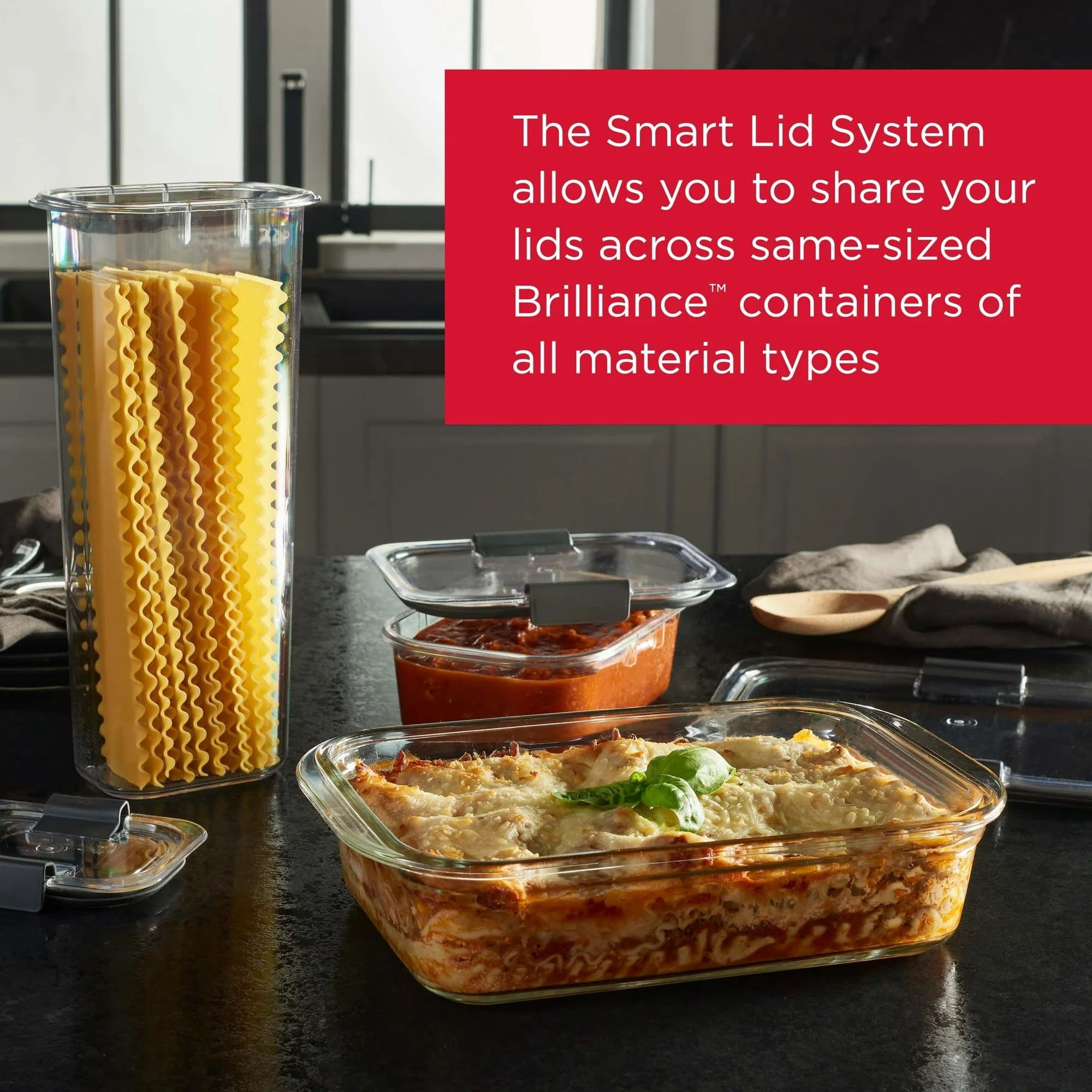 Rubbermaid Brilliance Food Storage Container, 4.7 Cup