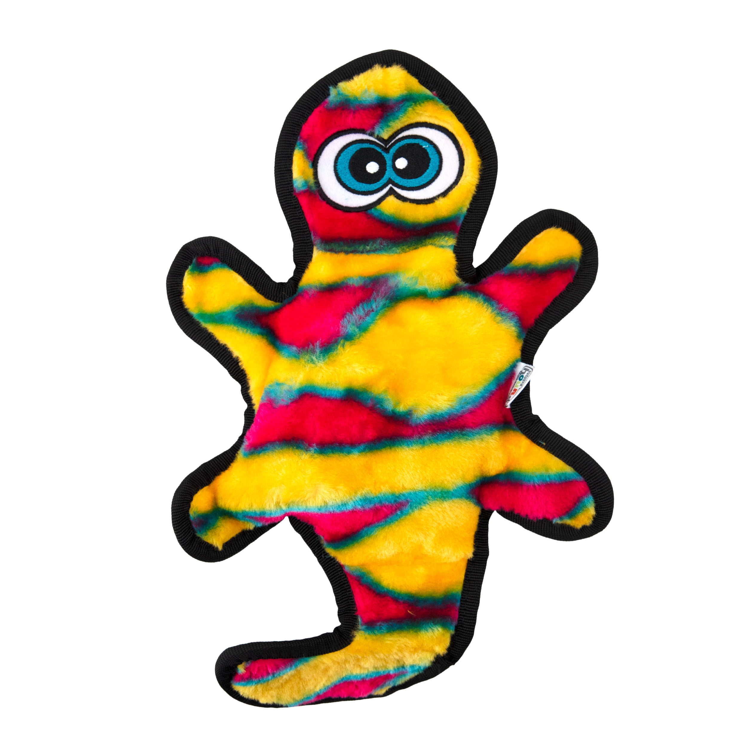 Outward Hound Invincibles Orange Gecko Plush Dog Toy, Orange, Medium