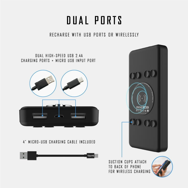 Pocket Juice portable charger connecting phone cable