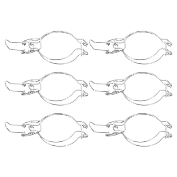 Hemobllo 6-Pack Stainless Steel Wire Buckle Clips for Secure Jar Sealing and Food Preservation, and Reusable