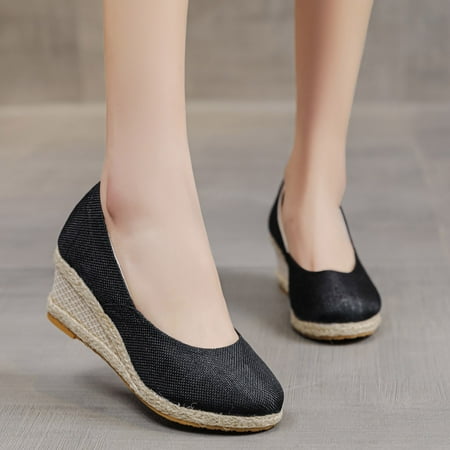 

Christmas Fashion Women Summer Slip-On Comfortable Wedges Shoes Beach Round Toe Breathable Sandals