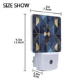 thumbnail image 4 of Yayeee LED Plug in Night Light for The Home with Auto Dusk to Dawn Light Sensors, 2 Pack, Blue Geometric Pattern, 4 of 6