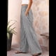 thumbnail image 5 of Pantalones Palazzo de Cuadros para Mujer, Pantalones de Pijama de Cintura Alta y Pierna , Pantalones Casuales Bonitos con Bolsillos Negro M, 5 of 9