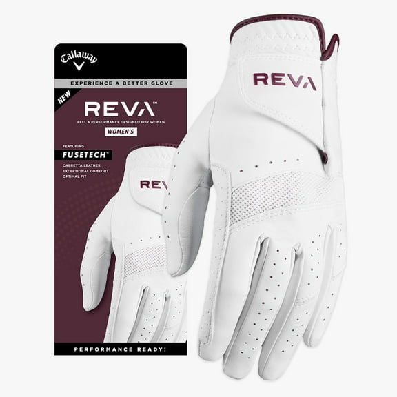 1 NEW Callaway REVA Leather Golf Glove White - Women's Size S RH