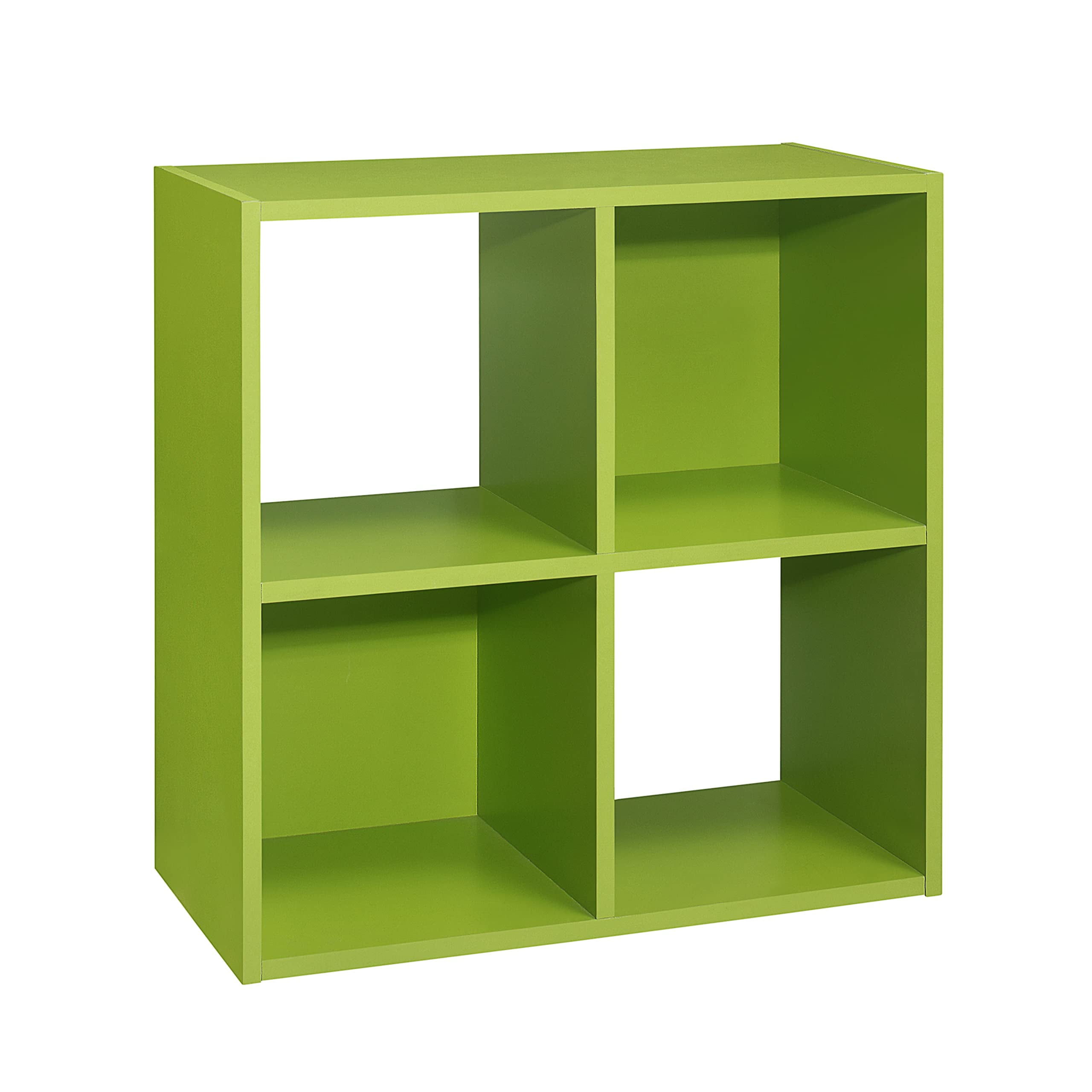 Kings Brand Furniture 4 shelf Children's Bookcase Organizer for Playroom, Bedroom, Nursery School (Green)
