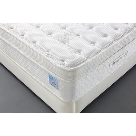 Oliver Smith® Organic Cotton 12&quot; Deluxe Sleep Plush w/ Cool Memory Foam &amp; Pocket Spring Mattress