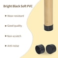 thumbnail image 5 of Flyshop 16PCS Round Chair Leg Caps Tips Flexible PVC Patio Floor Protectors Bright Black Furniture Table Feet Covers, 2", 50 mm, 5 of 7