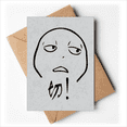 thumbnail image 1 of Desmis Noir Mignon Chat Visage Dessin Animé Cartes de Voeux Vous Êtes Invités Invitations, 1 of 3