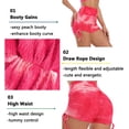 thumbnail image 5 of Vaslanda Women High Waist Workout Yoga Gym Tie Dye Cycling Shorts, 5 of 6