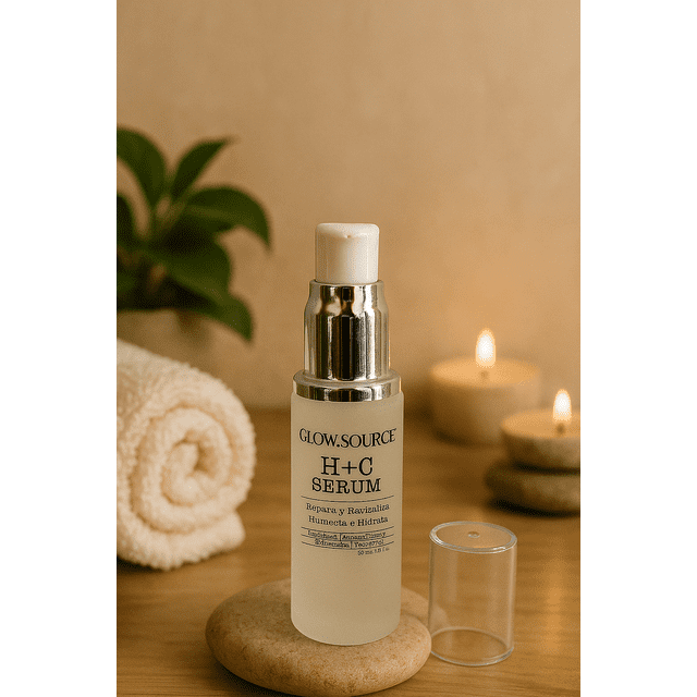 SERUM FACIAL VITAMINA C, E, ACIDO HIALURONICO, HIDRATACION Y FIRMEZA. SKINCARE. GLOW.SOURCE