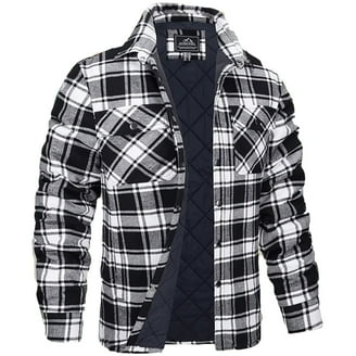 MENS THICK PADDED QUILTED CHECK LUMBERJACK SHIRT WARM WINTER WORK SHIRT