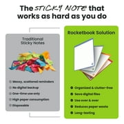 Rocketbook Reusable Sticky Notes Erasable Memo Pads Reminders, Expansion Pack