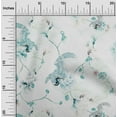 thumbnail image 1 of oneOone Viscose Chiffon Cream Fabric Floral & Peacock Dress Material Fabric Print Fabric By The Yard 42 Inch Wide, 1 of 4