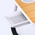 thumbnail image 4 of Ambitelligence 23.6" Foldable Wood Laptop Desk Nonslip, Lap Desk with Handle, Durable Edge with Slots Cup Holder & Drawer, for Home Reading Writing Eating & On-the-Go Use, Walnut, 4 of 12
